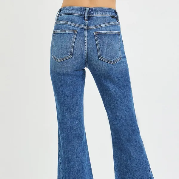 RISEN Mid Rise‎ Flare Side Seam Detailing Jeans - Image 6