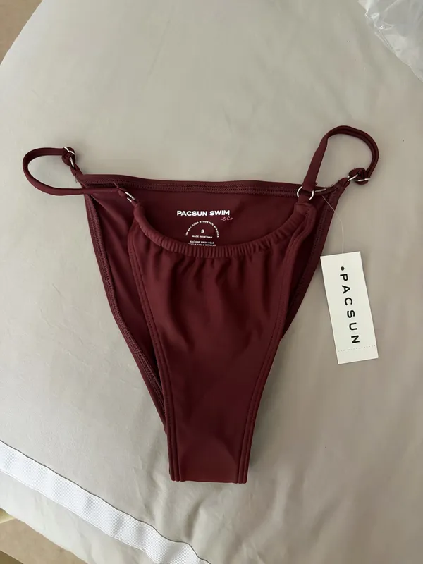 Pacsun Brown Gardenia Curtain Cheeky Bikini Bottom - Image 3