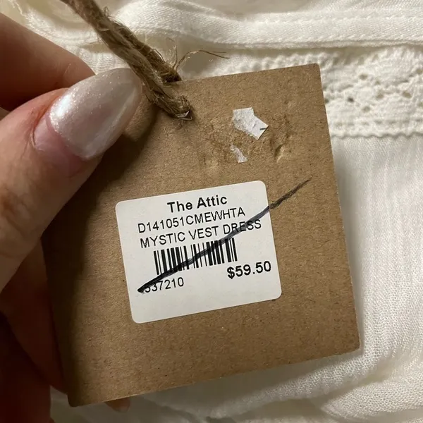 PPLA Boho sheer the‎ attic mystic vest maxi dress v-neck duster sz small white NEW - Image 2