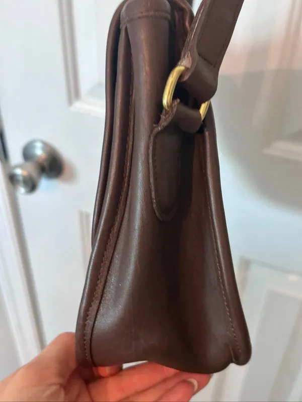 Vintage Coach City Bag Mahogany Brown Leather Handbag - Image 7