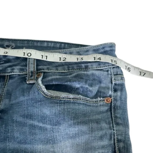 American Eagle Outfitters low rise stretch distressed slim jeans 00 - Image 5