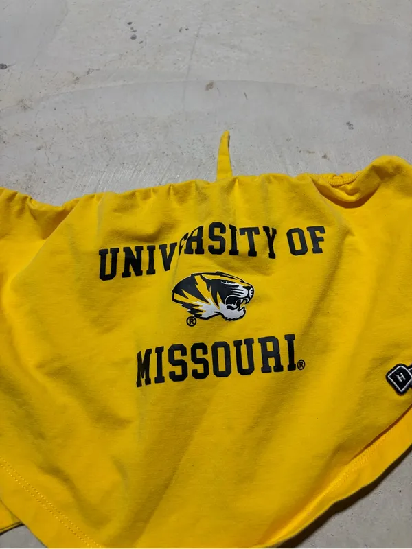 University of Missouri mizzou hype and vice Yellow Bandana tube top medium - Image 5