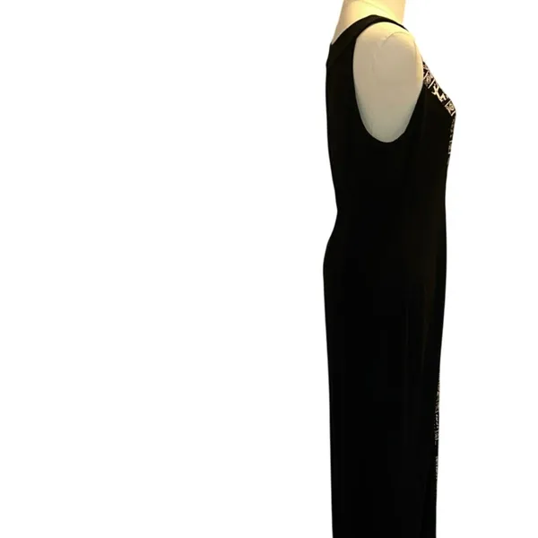 Maxi Sleeveless Dress Sz S Black NWT Liquid Knit AB Studio Beach Resort Wedding - Image 4