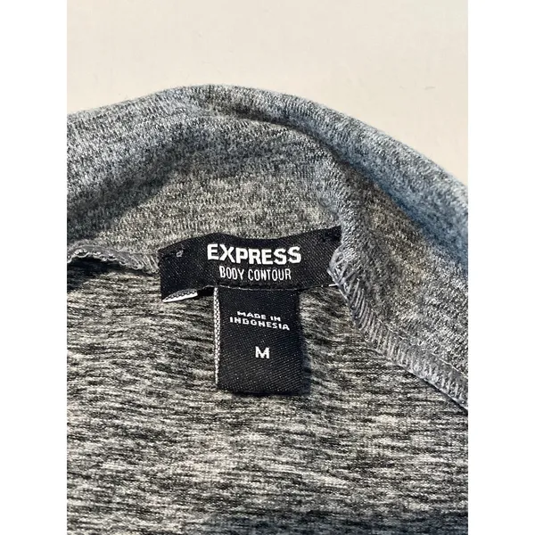 Express Bodysuit Body Contour Gray Turtleneck Size M - Image 2