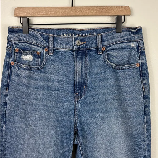 American Eagle Ankle Straight Jeans Women’s Size 8 High Rise Denim Stretch - Image 3