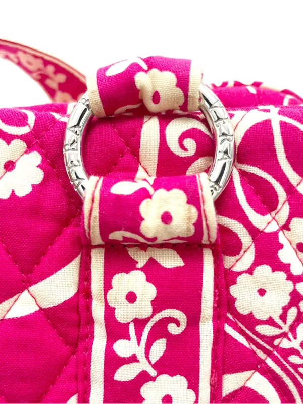Vera Bradley Twirly Birds Pink Squared Away Tote Satchel Purse Shoulder Bag 2010 - Image 9