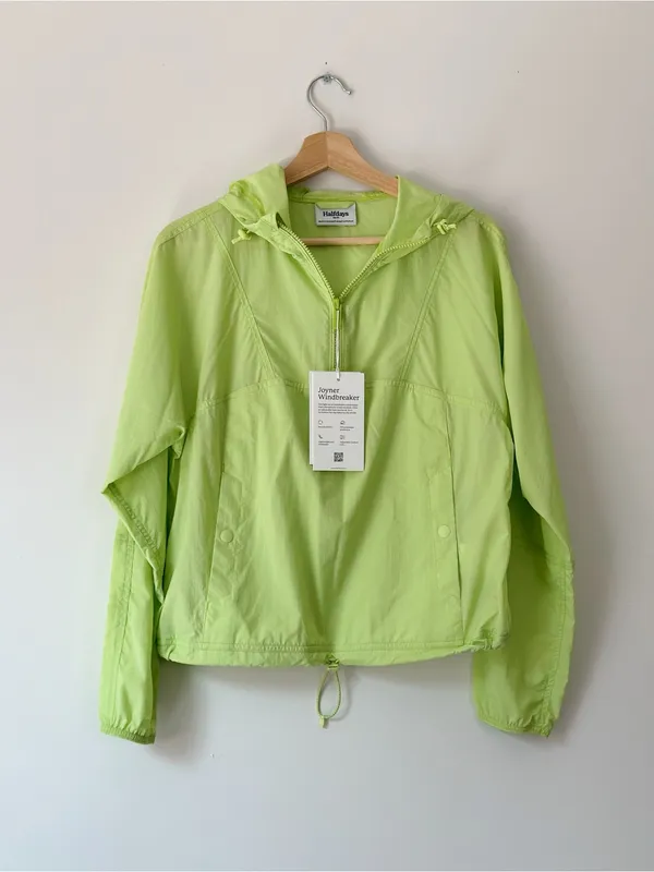 Halfdays Joyner Windbreaker Anorak Neon Lime Pullover Windbreaker Jacket Green Size XS - Image 5