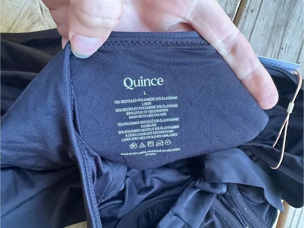 NWT Quince Italian underwire one piece swimsuit black - Image 6
