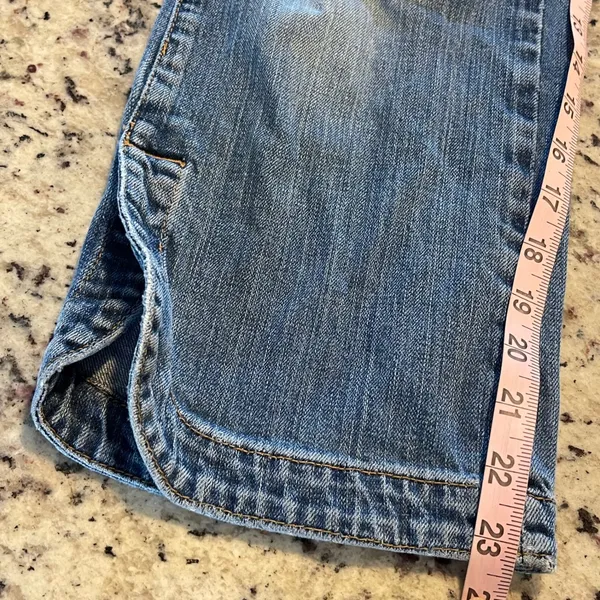 Gap Cropped Boot Cut Jeans Womens 6 Blue Y2K Medium Wash Split Hem Mid Rise - Image 7