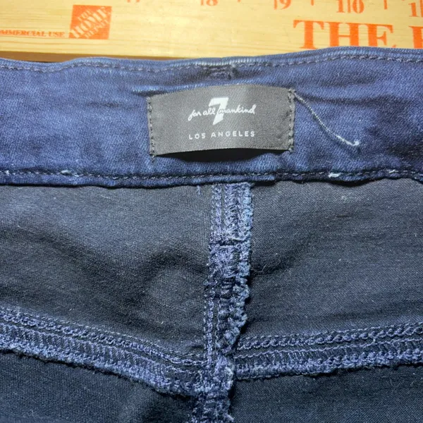 7 For All Mankind High Waist Skinny‎ Jeans Dark Wash Women's Size 32 Denim - Image 2