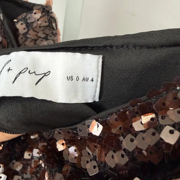 Petal + Pup Awhina sz 4 ‎ Brown Sequin Mini Dress NWT Mobwife Party - Image 7