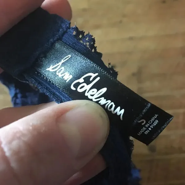 Sam Edelman navy sheer S body suit - Image 3
