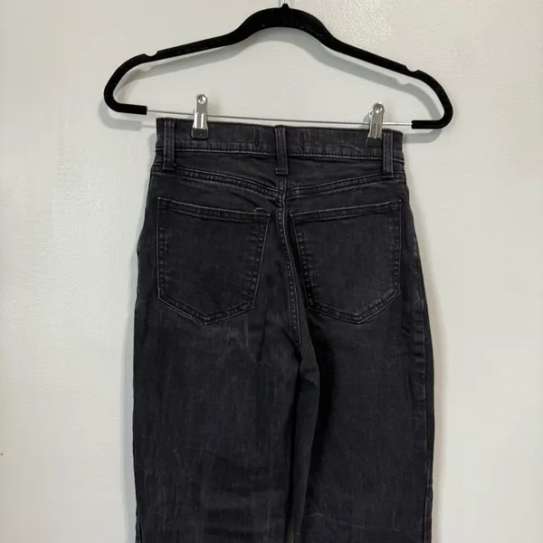 Abercrombie and Fitch The 90s Straight Ultra High Rise Black Denim Jeans Sz 26 R - Image 5