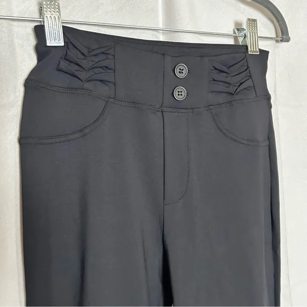 NWT Halara Black Ruffle Waist Band‎ Casual Athletic Pants Size XS - Image 4