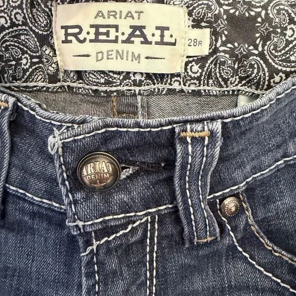 Ariat REAL Jeans Women's 28R MidRise Stretch Whipstitch Bootcut Western Rodeo - Image 3