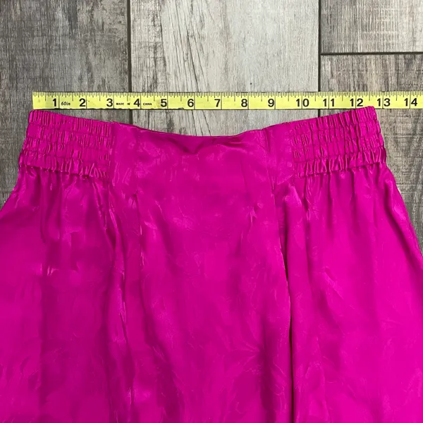Adrianna Papell Fuchsia Pink Silk Skirt With Floral Design Size 8 - Image 3