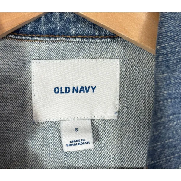 Old Navy‎ Women's Denim Jacket Medium Wash Classic Trucker Casual Sz S - Image 7
