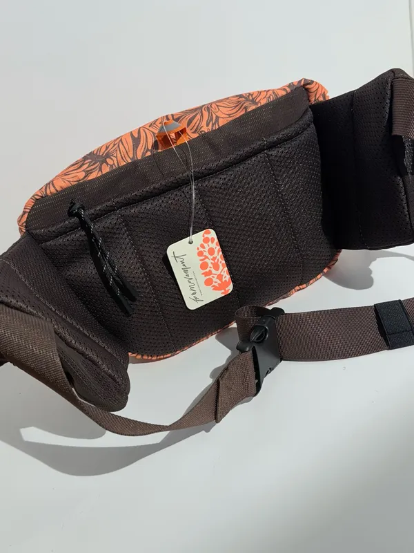 NWT FP Movement by Free People Happy Packer Sling Orange Floral Print Waist Bag - Image 7