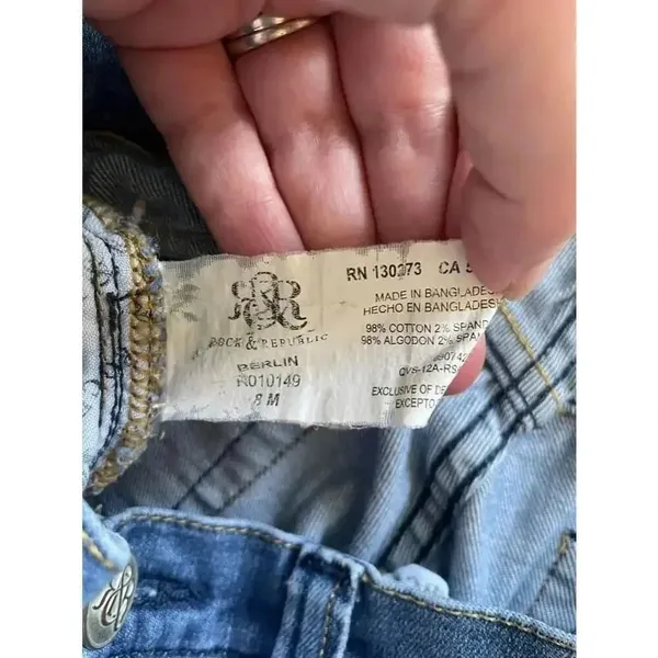 Women's Rock‎ & Republic Jeans Size 8 Blue Berlin EUC! - Image 12