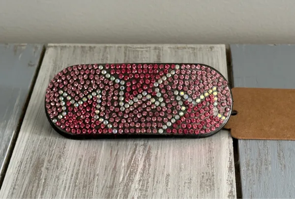 Handmade NWT Too Cute Diamond Painted Painting Barrette Stars In Pinks & Silver - Image 4