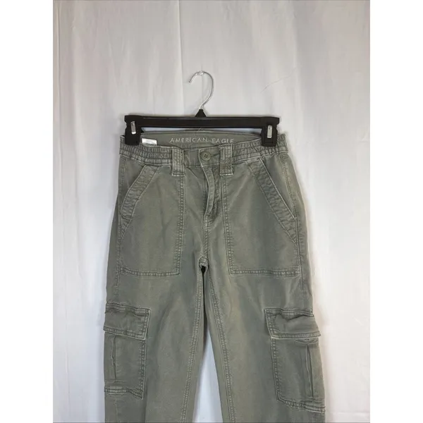 Women’s American Eagle Green Cargo Pants Size 00 Preowned - Image 2