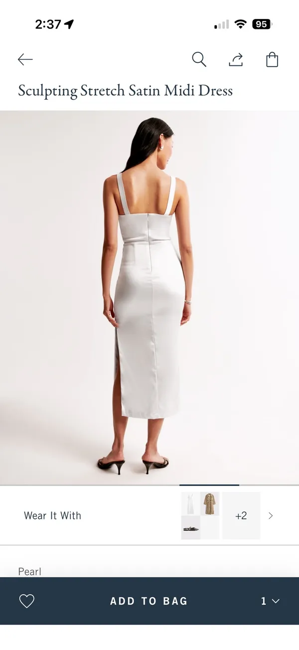 Abercrombie White Midi Dress - Image 2