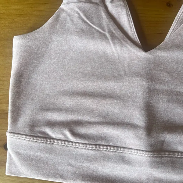 Beyond Yoga Blush Longline Sports Bra Top - Image 3