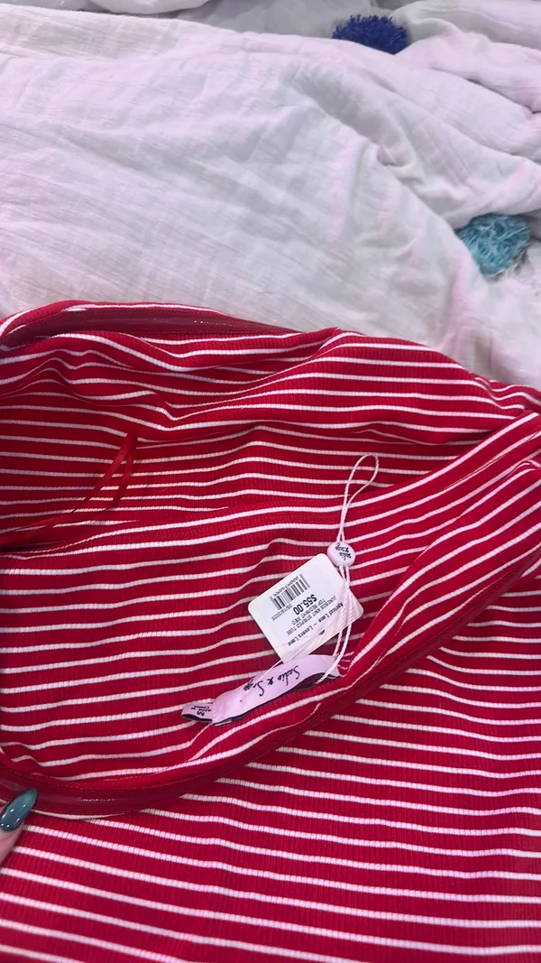 Sadie and Sage Red striped tube top - Image 2
