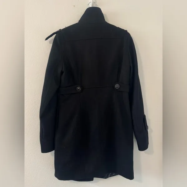 Rudsak Wool Blend Coat Jacket Military Winter Black Size Medium *READ* - Image 2