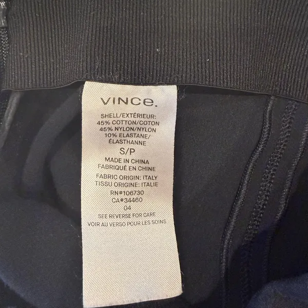 Vince navy Ribbed Waistband Pants - Image 5
