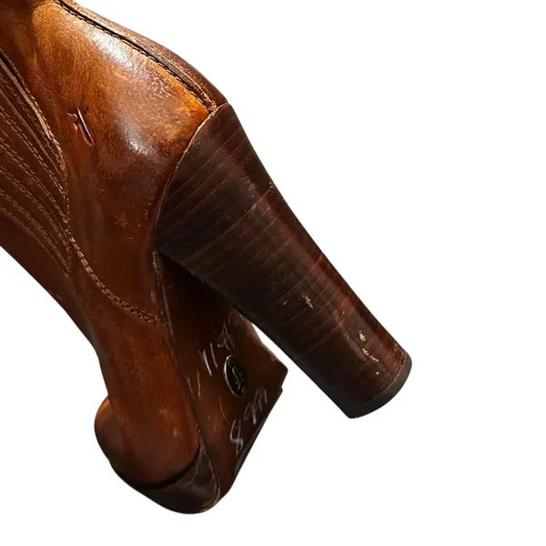 FRYE Size 8 Donna‎ Chelsea Boots Brown Leather Ankle Boots Stacked Heel - Image 13
