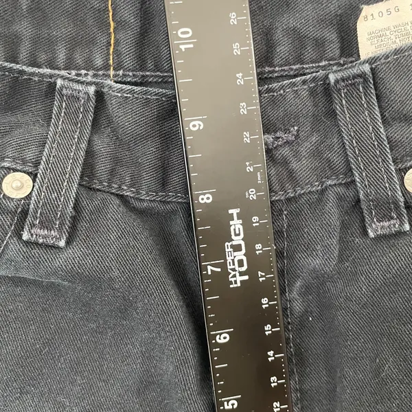 VTG Levi's 510 Jean Shorts Women 6 Black Lower Rise Slim Fit Distressed Cutoff - Image 8