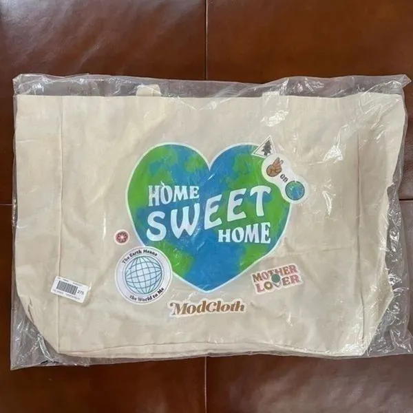 NEW ModCloth Earth Day Canvas Tote - Image 2