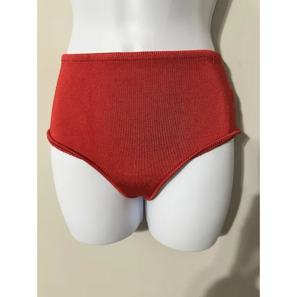 Calle‎ Del Mar Aza Ziegler Red Ribbed Knit Hot Pants Shorts – Size M - Image 2