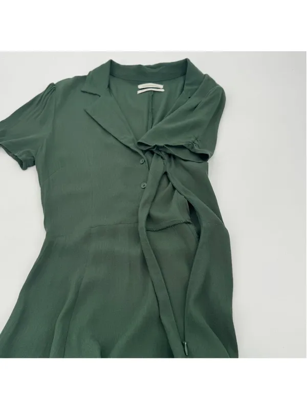 Urban Outfitters Green Short Sleeve Midi Dress XSP - Image 7