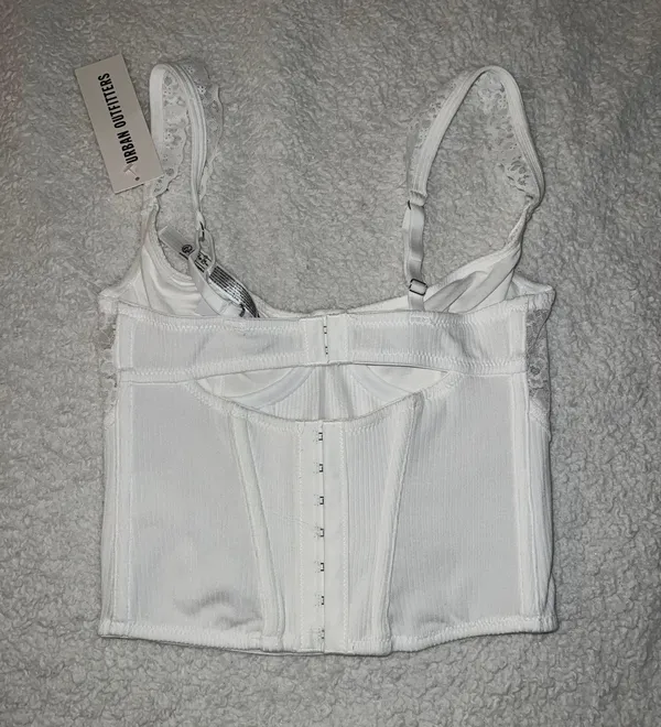 Urban Outfitters White Corset Top - Image 4