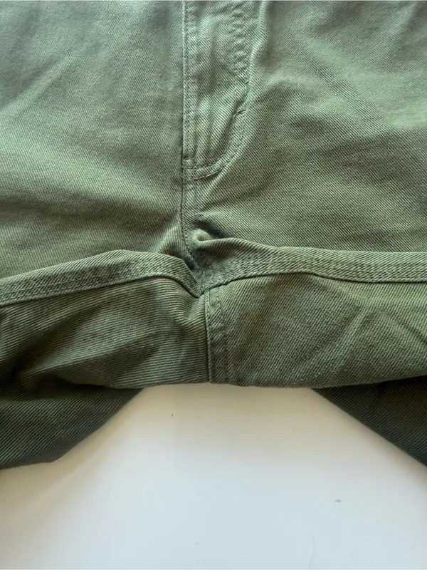 TNA Aritzia Greenwich Pant High-Waisted Carpenter Twill Olive Green Size 8 - Image 9
