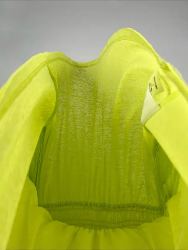 Hudson Gray Lime Linen Blend Smocked Flutter‎ Sleeve Top Size M NWT - Image 12