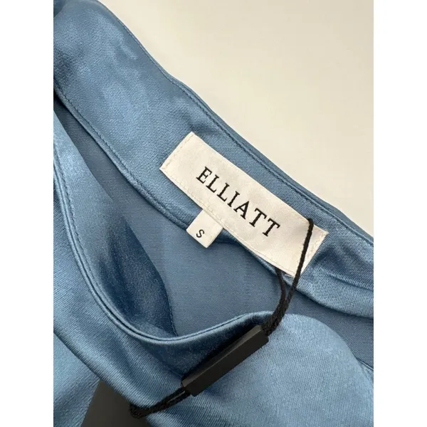 Elliatt Satin One Shoulder Dress Blue Mini Cocktail Party Size Small NWT - Image 8
