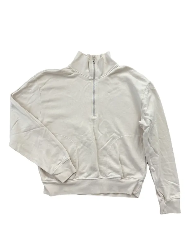 MATE the Label Fleece Quarter Zip Sweatshirt XS Bone - Image 2