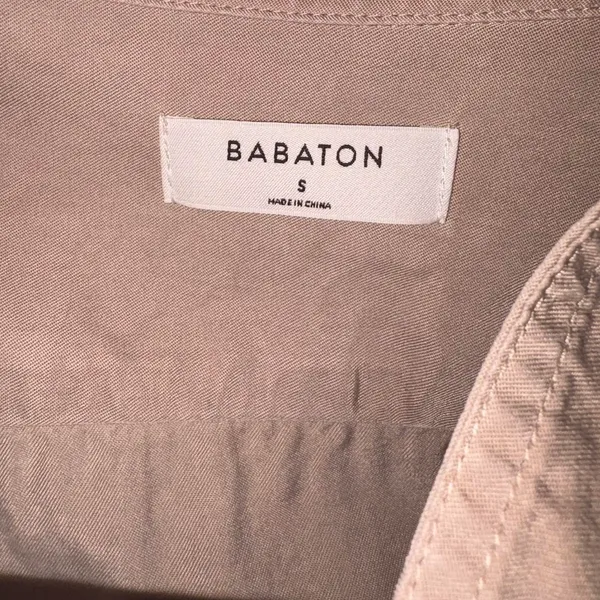 Babaton Aritzia Beige Long Sleeve Button Up Blouse - Image 6