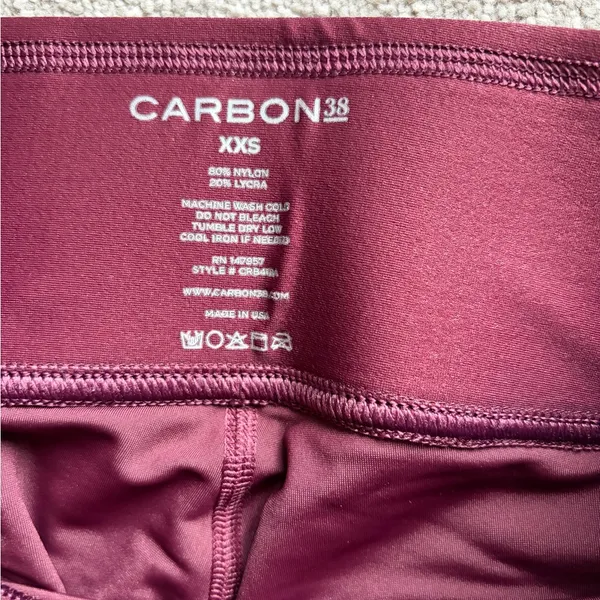 Carbon38 High Rise 7/8 Legging in Takara Shine - Fig - Image 6
