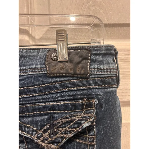 Silver Jeans Co Suki Surplus Mid Rise Curvy Bootcut Jeans Dark Wash W29 L30 - Image 7