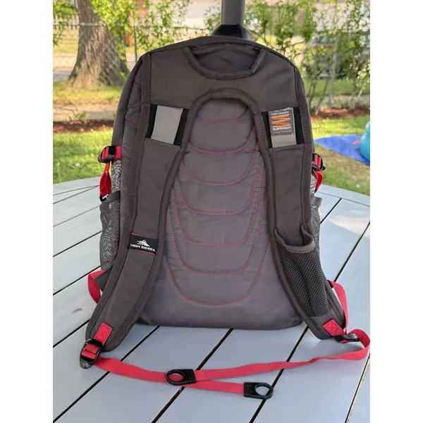 HIGH SIERRA Unisex Tactic Backpack 17” Laptop Pocket Gray Red Outdoor Travel Bag - Image 6