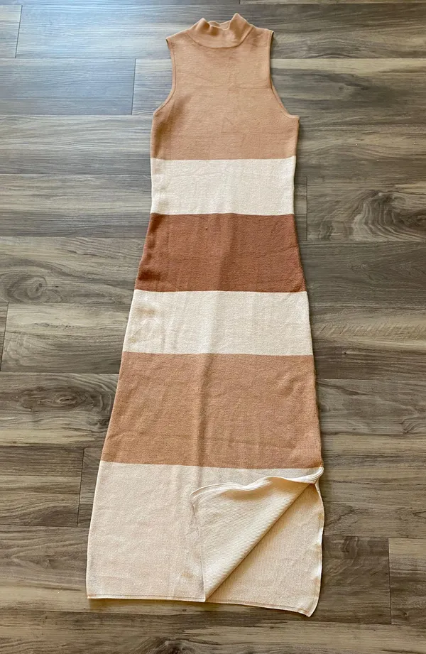 Freshman 1996 Striped Knit MIDI Dress - Image 2
