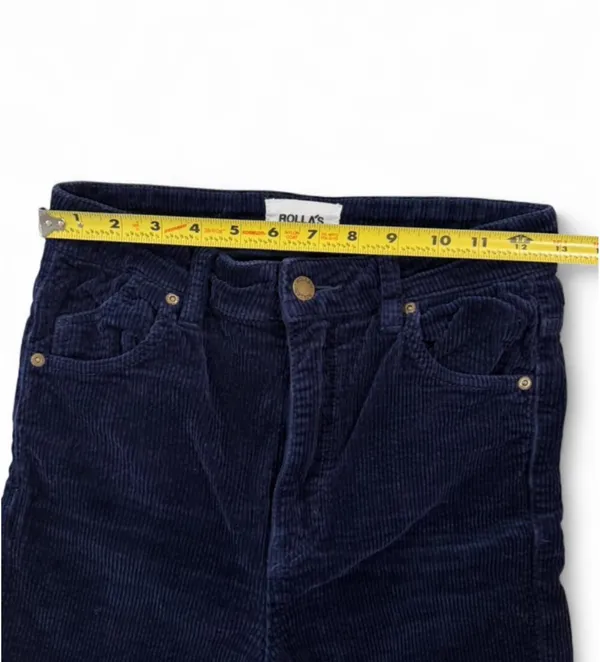 Rolla's womens Navy Eastcoast Flare Corduroy Jeans size 25 US (7 AUS) - Image 8