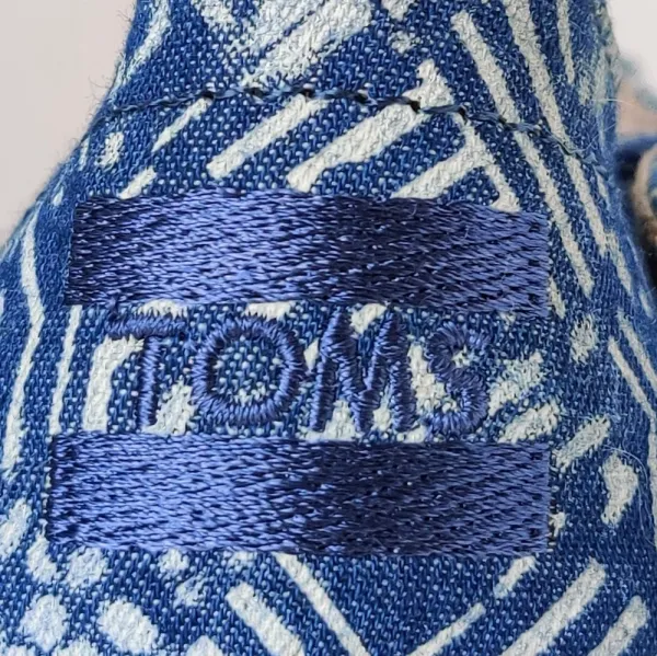 TOMS Clarissa Blue Batik Wedge Sandals | Size 9.5 - Image 14