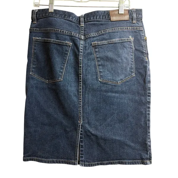 LRL Lauren Jeans CO Ralph Lauren Medium Wash Pencil Skirt Size 12 - Image 9