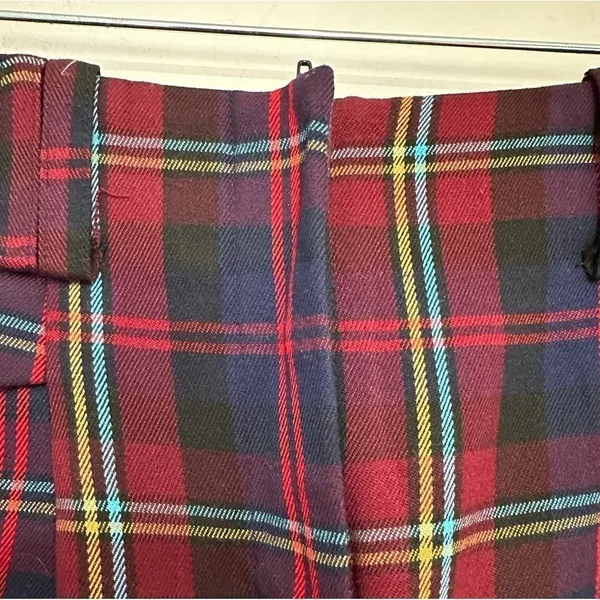 TOPSHOP plaid high waisted trousers preppy retro academia schoolgirl size 2 - Image 2