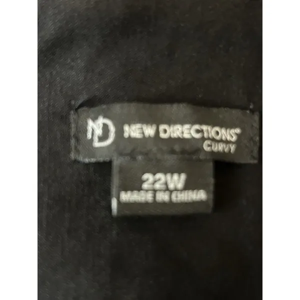 New Directions Curvy Women’s 22W Black Stretch Pull On Capri Pants Plus Size 21” - Image 6